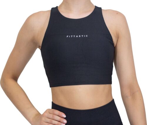 Fittastic Sportswear No Sleeve Backless Top Black - Zwart - M