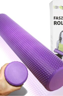 Foam Roller voor Zelfmassage van Rug en Nek – Paars Ø95x43cm – Fasciarol voor Stretchen – Triggerpoint Schuimrol voor Pilates en Yoga