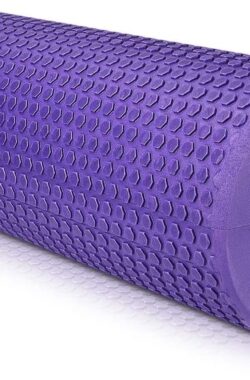 Foam roller 45 cm – Roller voor pilates yoga en oefeningen – Massage roller met diameter 15 cm – Voor beginners en gevorderden – Violet