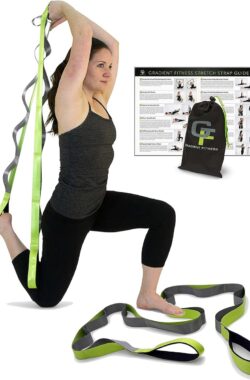 Fysiotherapie Stretch Riem 12 Multi Loop Stretch Bandjes 1.5″W x 8″L Neopreen Handvatten Fysiotherapie Apparatuur Yoga Bandjes Stretching Leg Extension