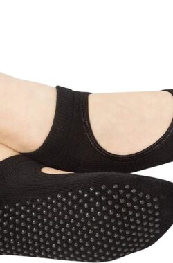 IBBO Shop – Premium Anti Slip Yoga Sokken – katoen sokken – Pilates – Piloxing – Ballet – dans sokken – maat 35 tot 40 – 1 paar – Zwart