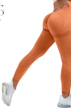 June Spring Sportlegging – Maat S/Small – Kleur: Oranje – Sportbroek voor Vrouwen – Accentueert de Billen – High-Waist – Dames Sportlegging – Fitness Legging – Yogapants – Hoge Kwaliteit Sportlegging