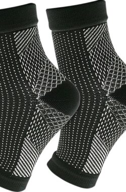 KANGKA Enkelsteun Sokken maat – S/M – Enkelbrace – Enkel Bandage – Voet brace – Enkelondersteuning – Unisex – Zwart
