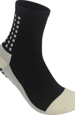 New Age Devi – Gripsokken – Sportsokken – Gripsokken Voetbal – Zwart/Wit – Grip Socks – Pilates Sokken – Yoga Sokken – Anti Blaren – One Size – Compressie – Voetbal