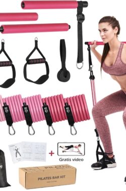 Pilates Set – Fitness Set – 6 Weerstandsbanden – Volledige Fitnesstraining – Fitness – Fitnessapparatuur Voor Thuis – Mannen En Vrouwen