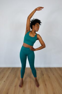 Sportkleding – sportset dames- fitnessset- fitnesskleding- yogawear – yogaset – yogakleding- sportset donker groen – extra large -XL