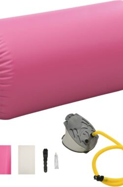 The Living Store Sportrol – Opblaasbare Yogarol – PVC – 120 x 90 cm – Roze