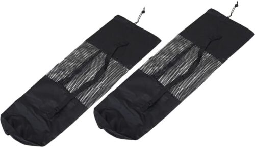 Yogatas - Tas voor yogamat - Yogamattas- met trekkoord-Sporttas-Yoga koker tas-2 stuks yogamat tas -crossbody tas voor dames fitness -draagtas