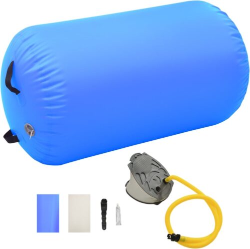 vidaXL-Gymnastiekrol-met-pomp-opblaasbaar-100x60-cm-PVC-blauw