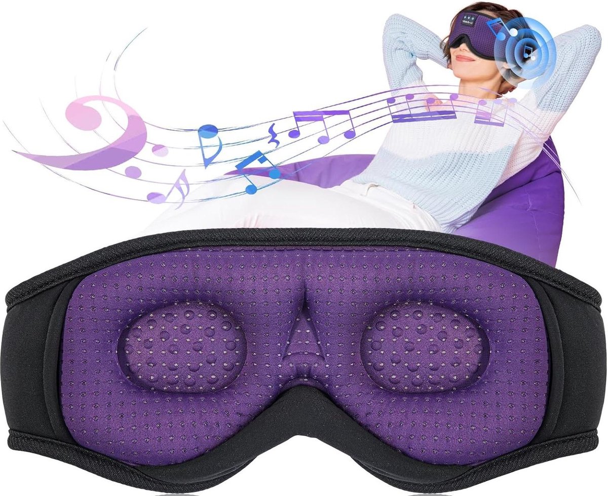 3D-slaapmasker met hoofdtelefoon en bluetooth voor zijslapers - meditatie geschenken - gadgets voor mannen en vrouwen