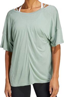 Adidas Yoga St O T-shirt Met Korte Mouwen Groen S Vrouw