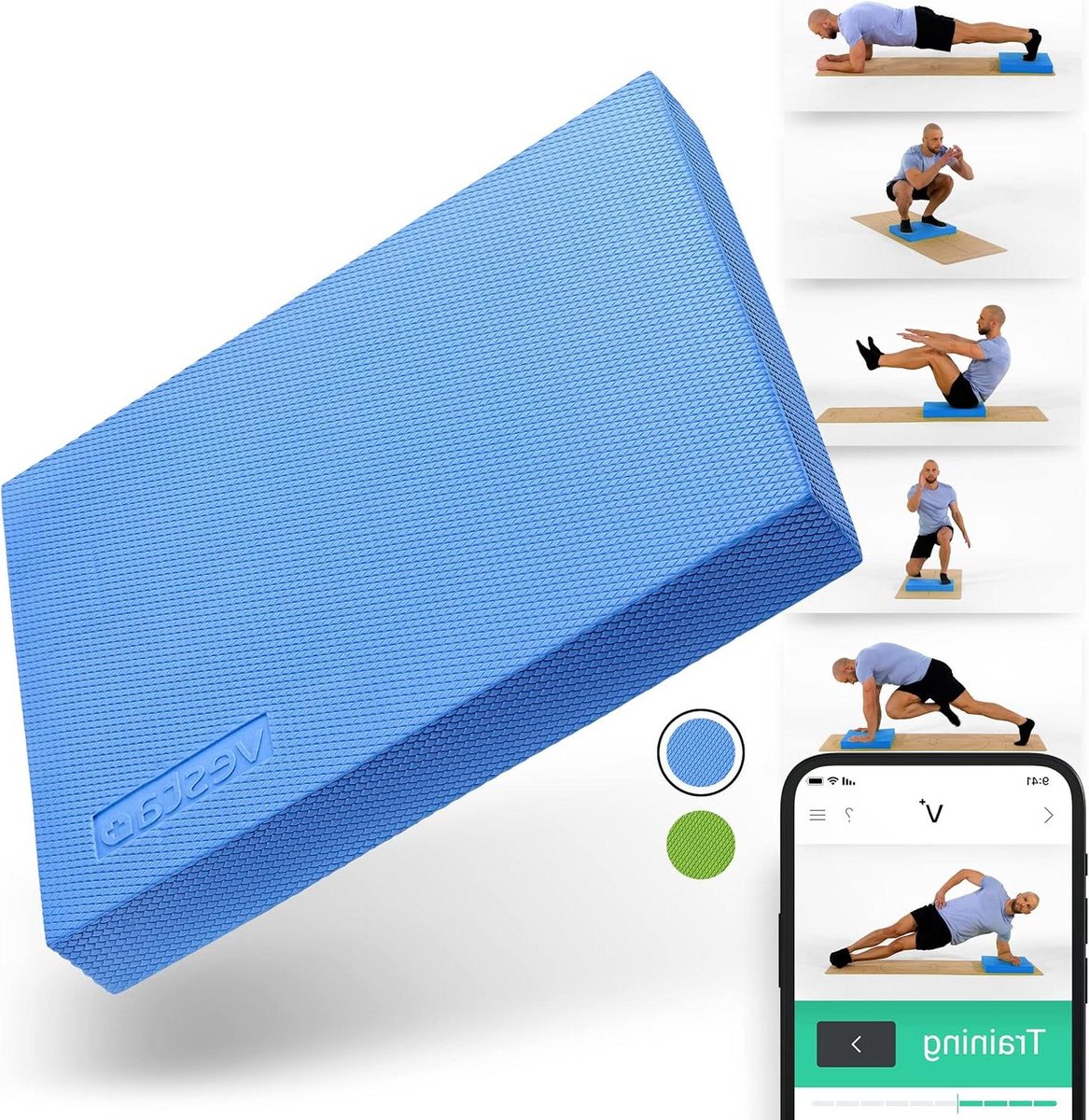 Balance Pad XXL Fitness App - Evenwichtskussen + Training + Fysiotherapie - Testwinnaar - Balanspad Gymnastiekkussen - Balansmat Balance trainer