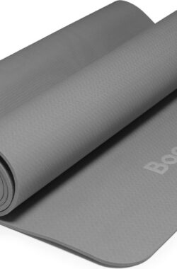 Bamboa Yogamat Grijs | 6mm | Anti-Slip | Optimale Grip | Sterke Yoga mat | Makkelijk schoon te houden