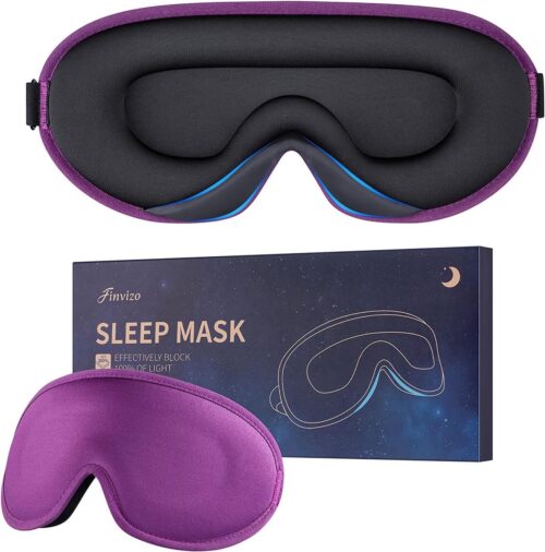 Comfortabel Slaap-oogmasker - Zacht Schuim Oogmasker voor Mannen en Vrouwen - Oogdekking Blinddoek voor Reizen en Yoga - Paars