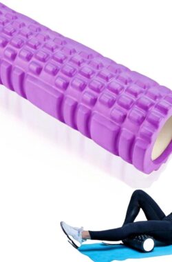 Deep Tissue Massager voor Spiermassage en Myofascial Trigger Point Release – EVA Foam Roller voor Massage Oefening Rugpijn Yoga – Paars stretching foam roller