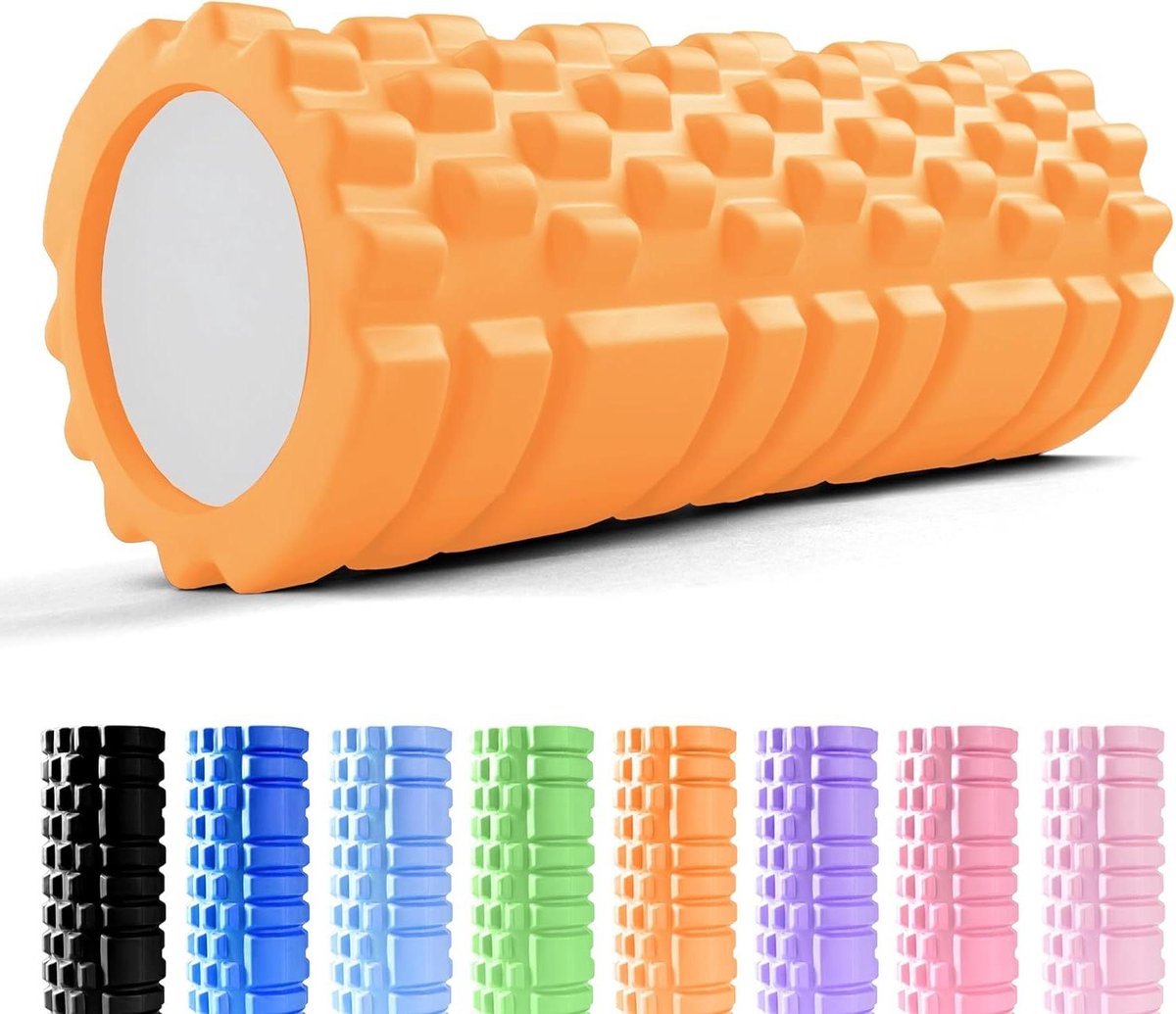 Foamroller voor Fitness - Superieure Spier - Ultralichte Resistent Schuimroller Therapie - Zelfmassage Tool - Herstel en Flexibiliteit - Oranje stretching foam roller