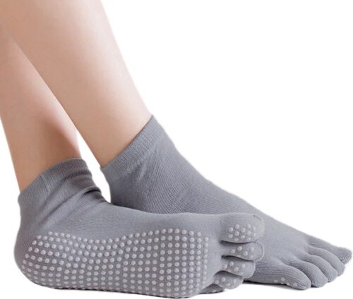 Jumada's - yoga sokken - tenen - 2 paar sokken - maat 36/40 - anti slip - grijs