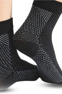 KANGKA Enkelsteun Sokken maat – L/XL – Enkelbrace – Enkel Bandage – Voet brace – Enkelondersteuning – Unisex – Zwart
