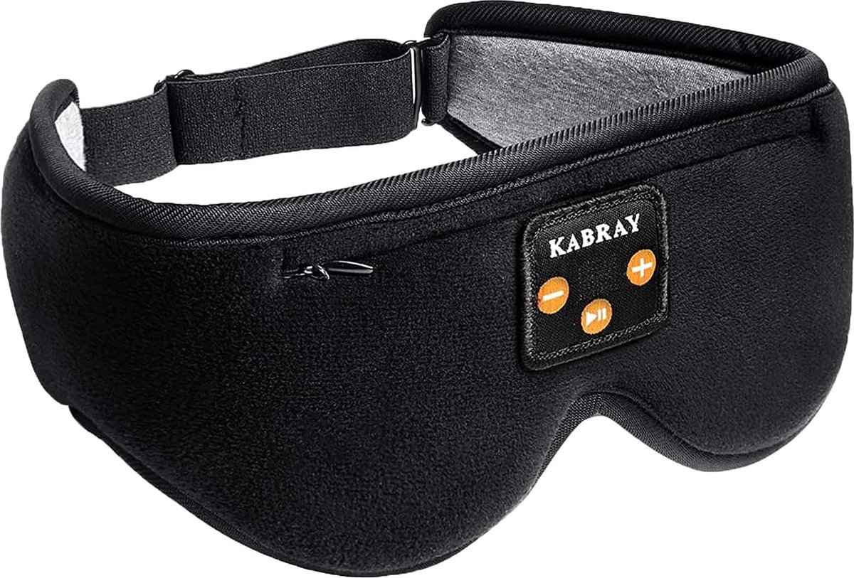 Kabray Slaapmasker met Bluetooth - Draadloos Muziekoogmasker met Stereoluidsprekers - Zijslapers - Luchtreizen - Yoga - Meditatie
