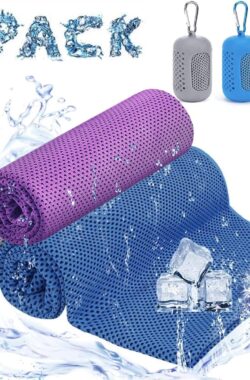 Koelhanddoek set van 3, microvezel sportkoelhanddoek, sneldrogende koelhanddoek voor onmiddellijke koeling, ijshanddoek koelhanddoek voor fitness, sport, reizen, yoga