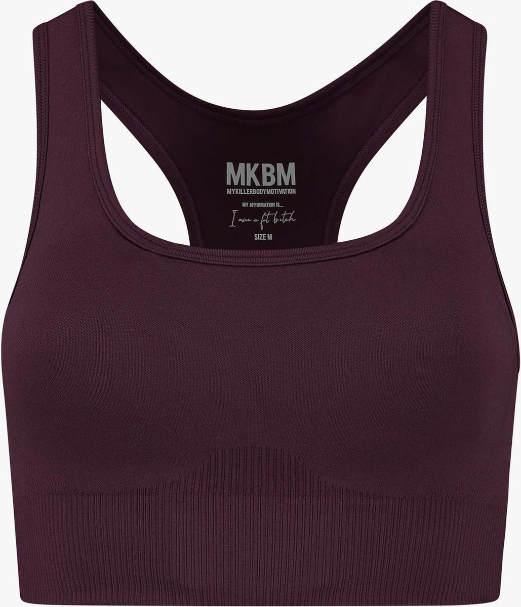MKBM Seamless Sports Top Dark purple - Maat: M