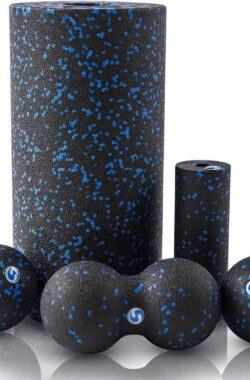 Medium-firm EPP Foam Roller 5 delige yoga-schuimrollenset voor spiermassage – Blauw stretching foam roller