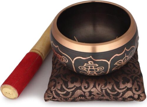 Mooie nieuwe hand messing klankschaal Tibetaanse meditatie yoga klankschalen 4 inch - Kopen online singing bowl set