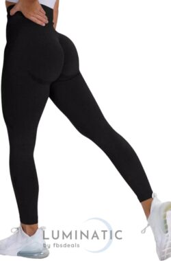 Perform Legging – Fitness Legging – Sportlegging Dames – Yoga Legging – High Waist Legging – Yoga Kleding Dames – Yoga Broek Dames – Sportkleding Dames – Sportbroek Dames – Legging & Shapewear Dames | Luminatic® | Zwart | M