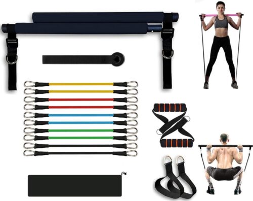 Pilates Bar Kit - Pilates Reformer Uitrusting met Weerstandsband - Volledige Lichaamsbeweging