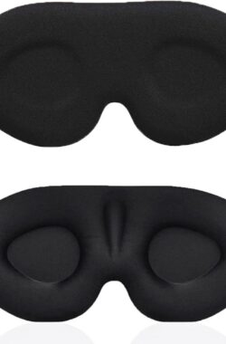 Slaapmasker – lichtblokkerend oogmasker voor mannen en vrouwen – zacht en ademend – verstelbare riem – yoga reizen – zwart