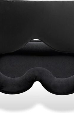 Slaapmasker traagschuim 3D-voorgevormd oogmasker voor dames en heren – 100% blokkering van alle licht – reizen dutje yoga – uniseks