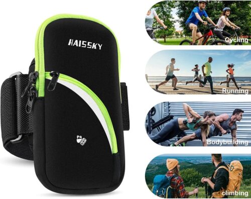 Sportarmband voor mobiele telefoon, universele telefoontas, joggen, dubbele tas, mobiele telefoon, armtas, hardlooparmband