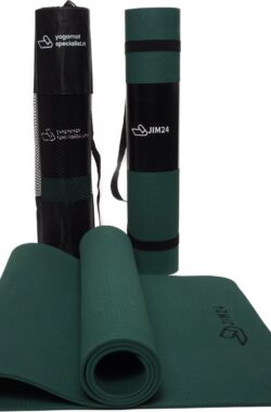 TPE Yoga Mat Olijfgroen – Fitness Mat – Sport Mat – Yoga Mat Anti Slip – Yoga Mat Extra Dik – Duurzaam TPE – Inclusief Draagtas