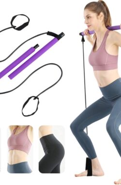Yoga Pilates Stick met voetlus, Pilates Bar Kit met weerstandsband
