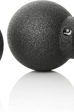 Zelfmassagebal zwart – BODYMATE-fasciabal voor fasciatraining diameter 8/12 cm stretching foam roller
