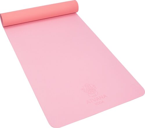 Atvana® Yoga Mat Minimal - Ganesha - anti slip - extra dik - extra breed - Roze - Lotus Pink