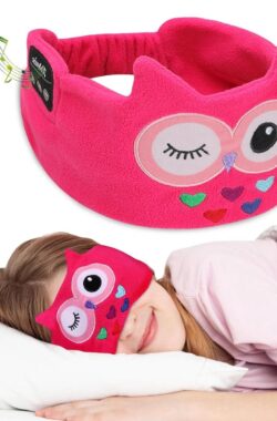 Bluetooth Slaapmasker – Hoofdband Audio met Koptelefoon Microfoon – Verduisterende Nachtmasker – Hoofdtelefoon Muziekmasker voor Kinderen – Jongen Meisje Reizen Slapen Dutjes Meditatie