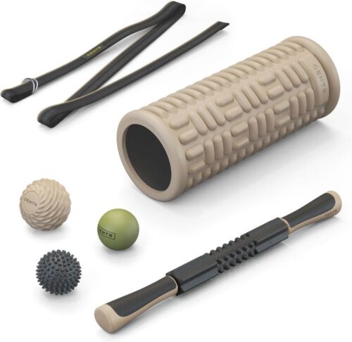 Centr by Chris Hemsworth Recovery Kit 6 in 1 - Foam Roller - Lacrosse Bal - Spikey Bal - Trigger Point Bal - Stretchband - Massage Roller Stick - Thuis fitness