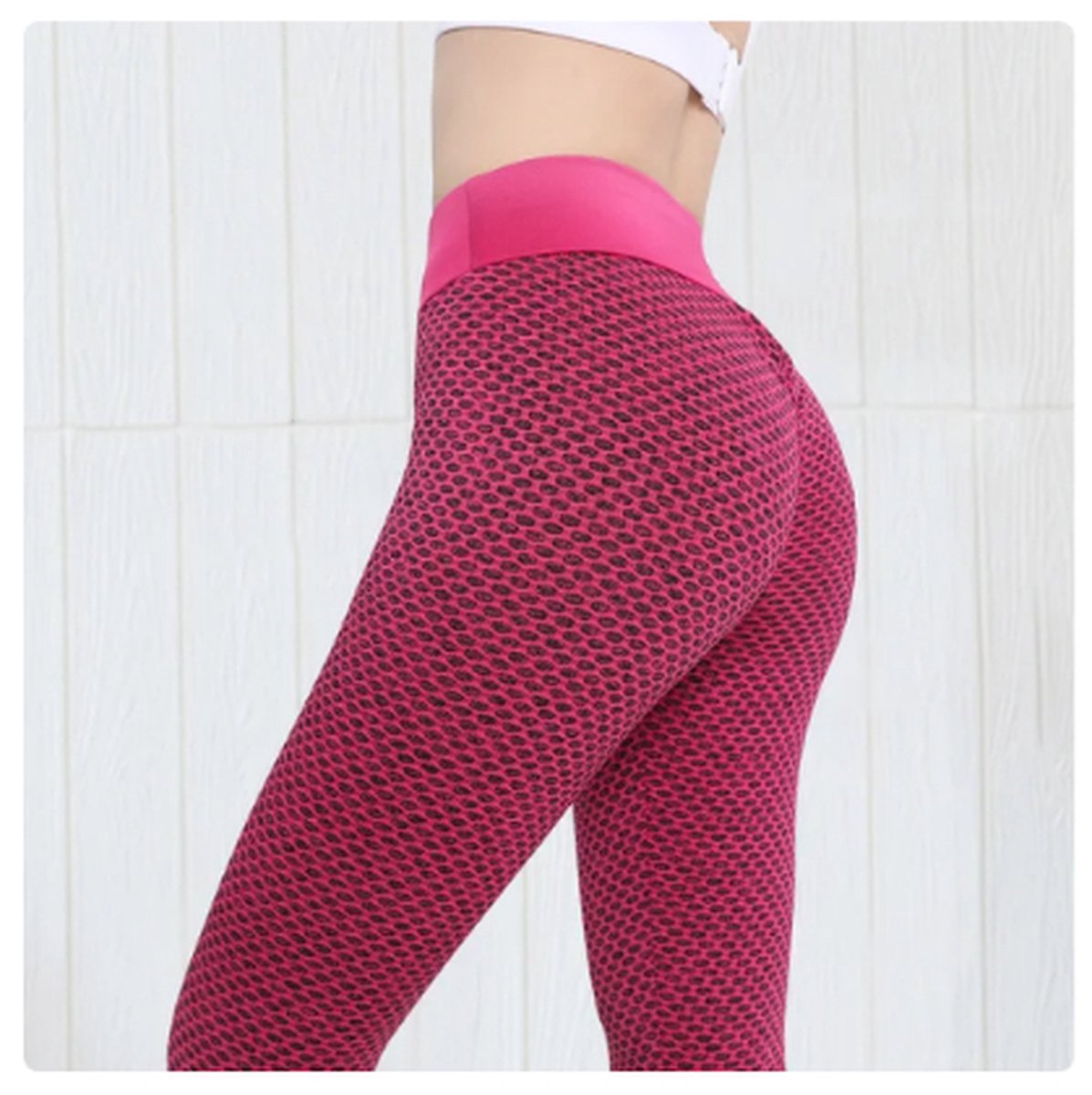 Dualpack Sportlegging (2x) | Dames | Tiktok leggings | Maat S | Yogapants | Buttlifting | Zwart & Roze | High waist sportlegging