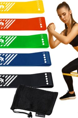 FX FFEXS Fitness Weerstandsbanden Set van 5 – Resistance Band – Fitness Elastiek – Booty Band – Sport Elastiek Banden – Fitness Band – Mini Bands – Verschillende Weerstandsniveaus – Inclusief Draagzakje – Multi Color