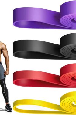 Fitnessbanden set – 4 verschillende niveaus weerstandsbanden – elastische band – sport gymnastiekband – trainingsbanden – krachttraining – pilates yoga – mannen vrouwen