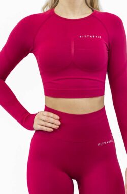 Fittastic Sportswear – Rode long sleeve sporttop dames – Long sleeve dames Rood – Long sleeve met duimgat – Sportshirt met lange mouwen – Maat M – Sweat-proof long sleeve – Long sleeve gymwear – Yoga shirt – Running shirt – Dames – M – Rood