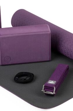 Flow Yogamat TPE 2 x EVA Yoga Stenen – Rubber Yoga Blokken – Katoenen Yoga Riem voor Beginners
