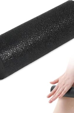 Foam Roller rugmassagerol voor fasciaoefeningen – spierhersteller voor fitness en yoga – spierherstel – zwart