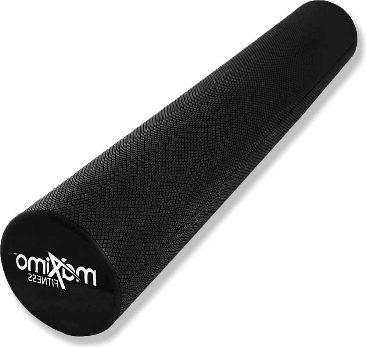 Foamroller - zelfmassage en spierspanning - 90 cm x 15 cm - rug benen trainingen - pilates yoga - zwart