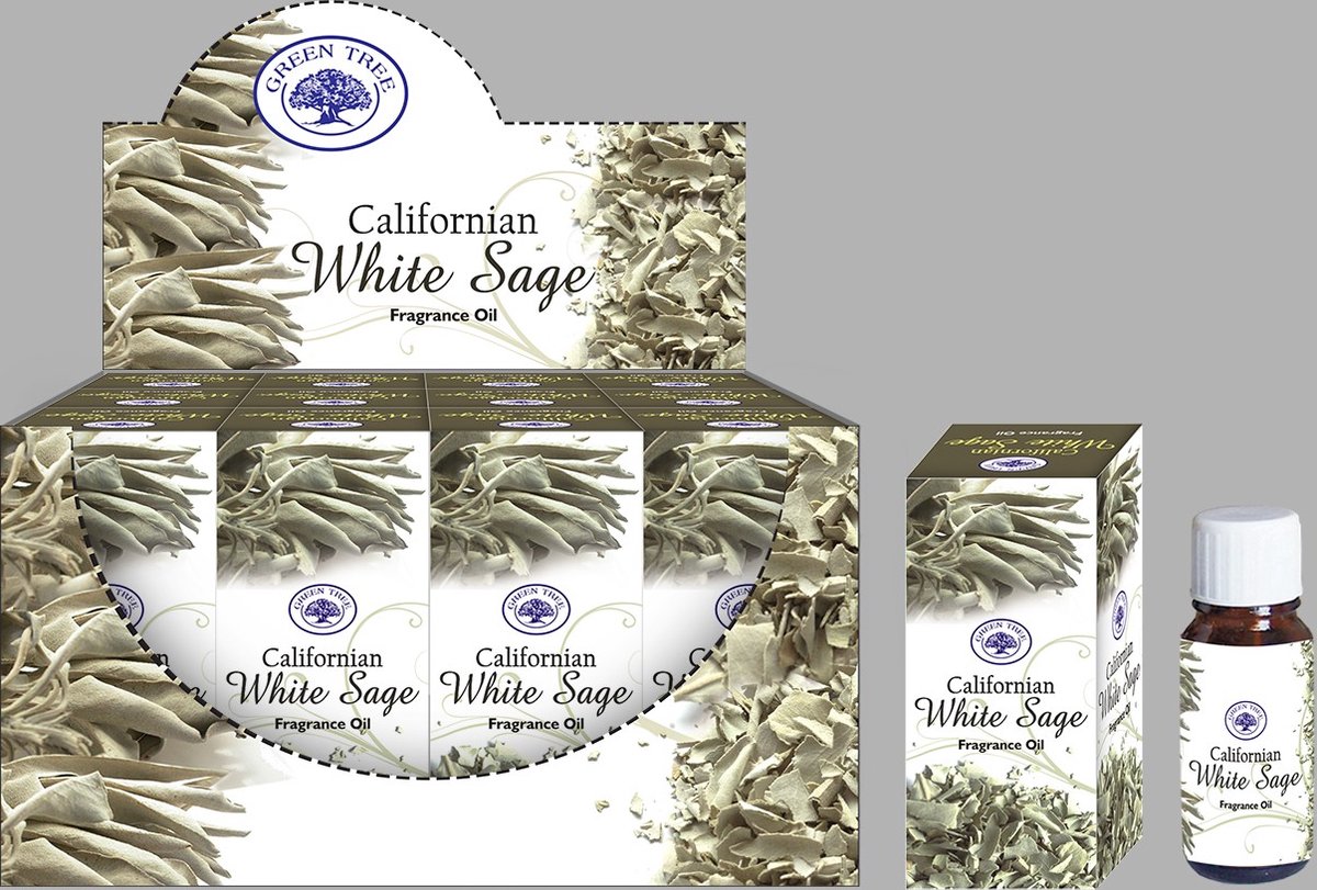 Green Tree Geurolie Californian White Sage (12 potjes)