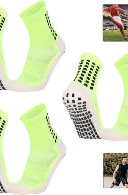 Gripsokken – 3 paar – sportsokken – voetbal – one size 40-46 – Kwaliteit – Stevige en Comfortabele Sokken – met anti-slip noppen – Pilates Sokken – Geschikt voor de meeste sporten – antislip