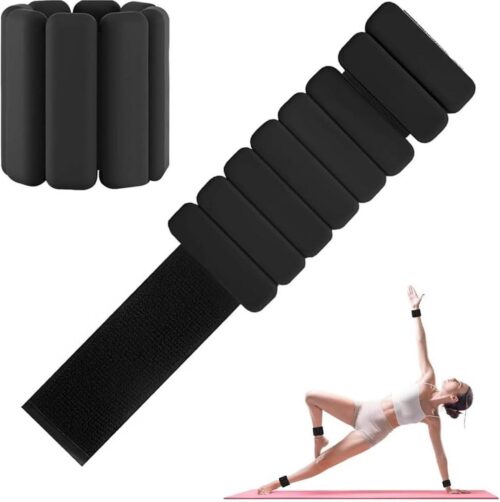 Instelbare siliconen polsgewichten - geschikt voor yoga, dans, pilates, zwembadoefeningen en joggen - voor vrouwen en mannen - 2 lb