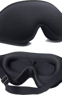 Lichtblokkerend 3D Verduisterend Slaapmasker voor Dames en Heren – Zijslapers – Zachte Ademende Ooghoezen – Verstelbare Riem Blinddoek – Roadtrip Essentials Slaapmasker
