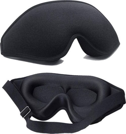 Lichtblokkerend 3D Verduisterend Slaapmasker voor Dames en Heren - Zijslapers - Zachte Ademende Ooghoezen - Verstelbare Riem Blinddoek - Roadtrip Essentials Slaapmasker